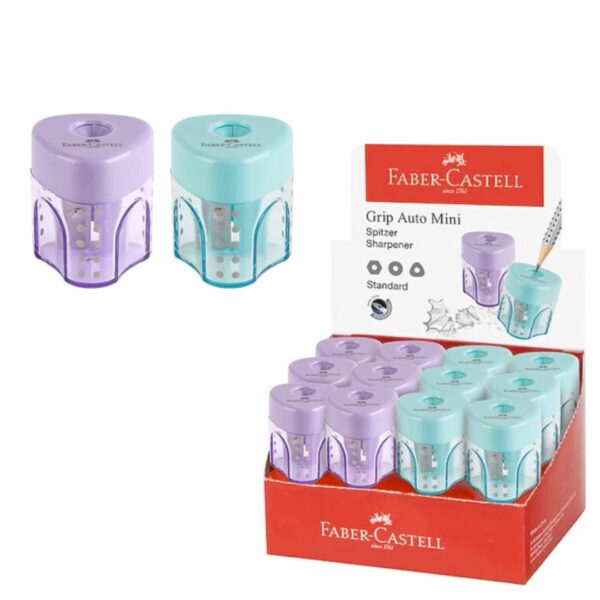 Faber-Castell ξύστρα τριγωνική grip trio μίνι (διάφορα χρώματα)
