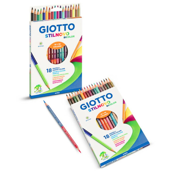 Giotto Stilnovo Bicolor Ξυλομπογιές Διπλές 24χρώματα/12τμχ