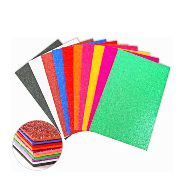 Αφρώδες Χαρτί Glitter 30x20cm Σέτ (10τμχ)