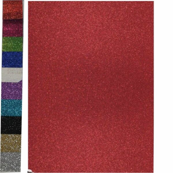 Χαρτόνι Glitter 50x70 Κόκκινο