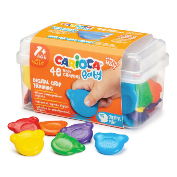 Κηρομπογιές Carioca Baby Teddy (48τεμ) 1+