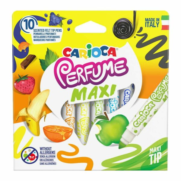 Carioca Perfume Maxi Πλενόμενοι Αρωματικοί Μαρκαδόροι Ζωγραφικής 10 Χρώματα