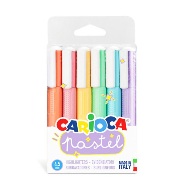 Carioca Μαρκαδόροι Υπογράμμισης pastel 4.5mm 6τμχ