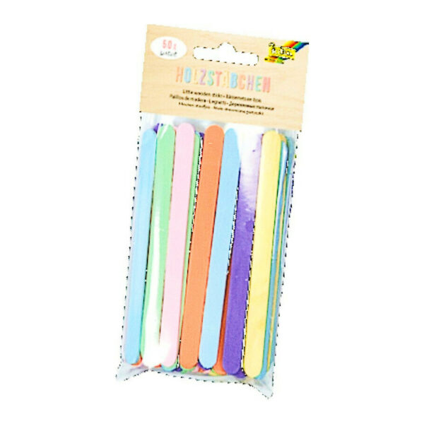 Ξυλάκια Folia Γλωσσοπιεστρα Pastel 114Χ10Χ2Mm Σετ 50Τεμ.
