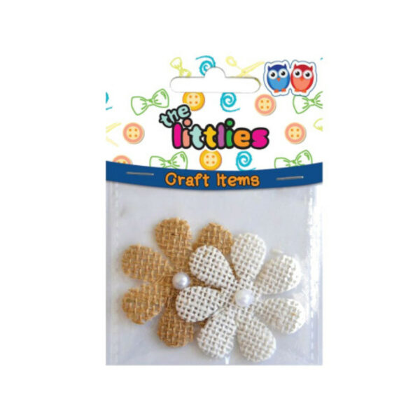 The littlies Μαργαρίτες χειροτεχνίας λινάτσα (2 Τμχ)