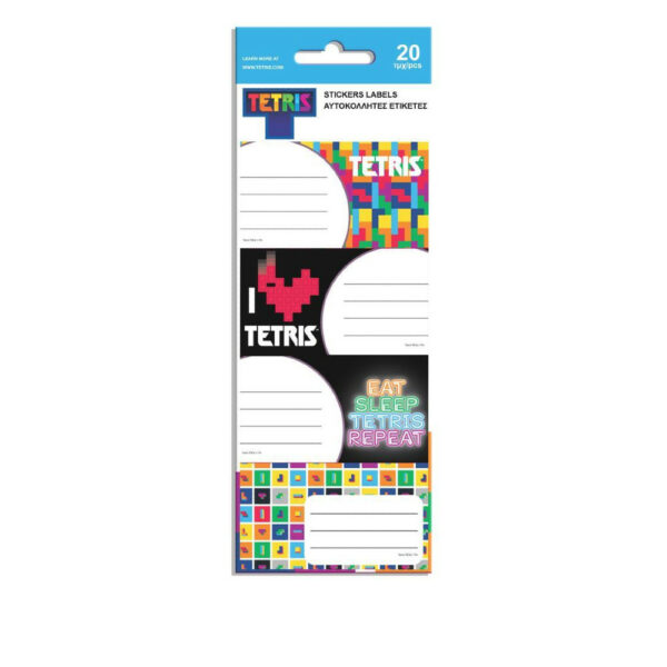 ΕΤΙΚΕΤΕΣ ΣΧΟΛΙΚΕΣ Luna Tetris 20 Τμχ. 5 Φύλλα