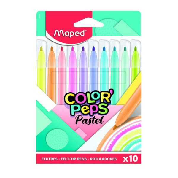 Μαρκαδόροι Maped Color'Peps Pastel 2.8mm 10 Χρώματα (845469)
