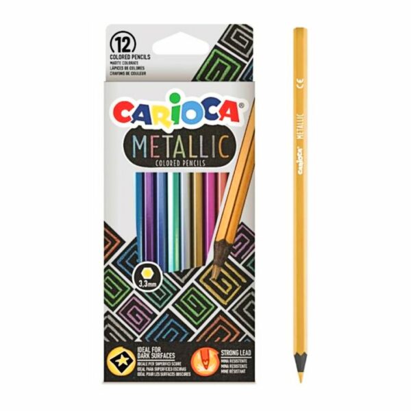 Carioca Ξυλομπογιές Metallic 12 χρώματα/κουτί 43164