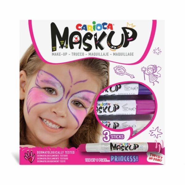 Carioca Mask Up Princess Χρώματα Προσώπου Σετ 3τμχp