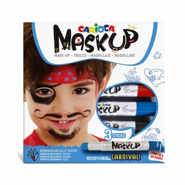 Carioca Mask Up Carnival Χρώματα Προσώπου Σετ 3τμχ