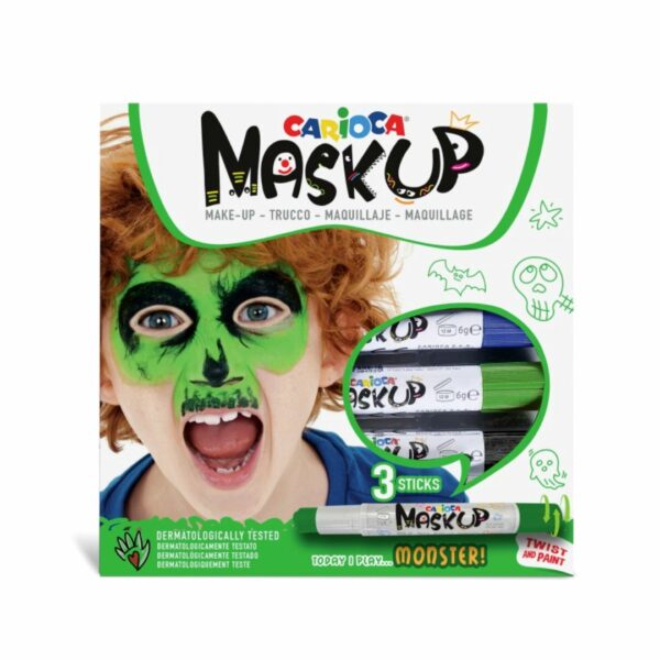 Carioca Mask Up Monster Χρώματα Προσώπου Σετ 3τμχ