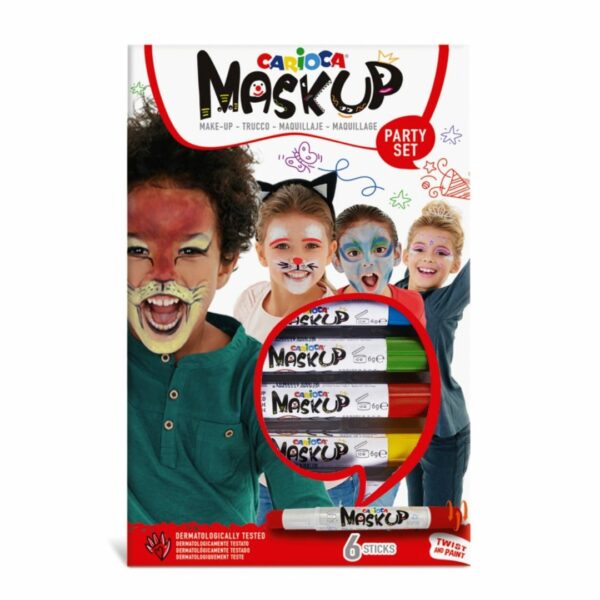 Carioca Mask Up Party Χρώματα Προσώπου Σετ 6τμχ