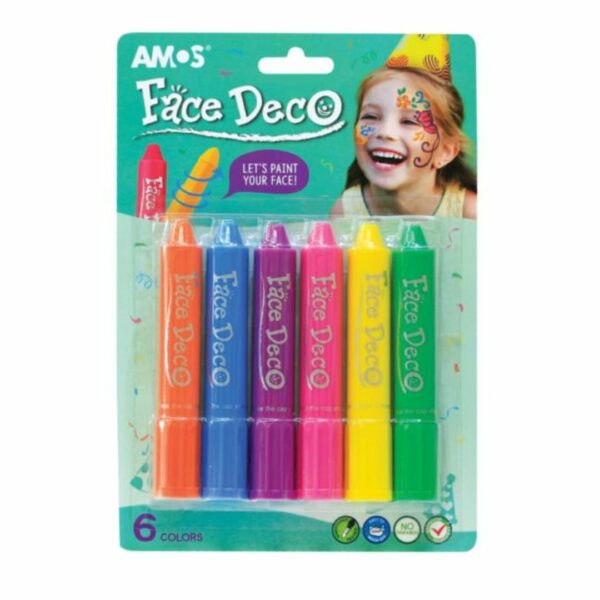 Χρώματα Προσώπου 6 Χρωμάτων Amos Face Deco