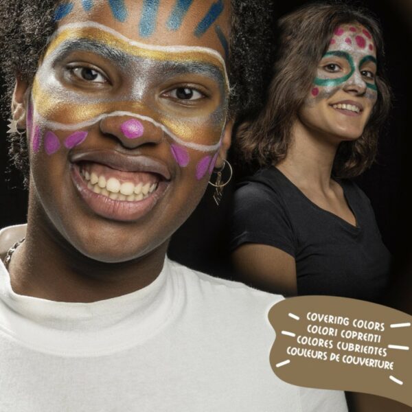Carioca Mask Up Metallic Χρώματα Προσώπου Σετ 6τμx - Image 3