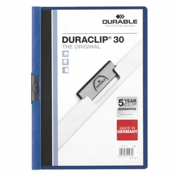 Durable Duraclip 30 Ντοσιε Διάφανο Εξώφυλλο Μπλέ