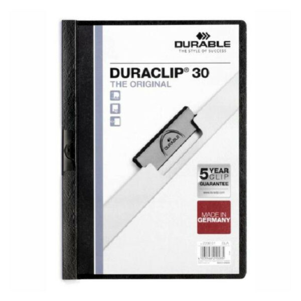 Durable Duraclip 30 Ντοσιε Διάφανο Εξώφυλλο Μαύρο
