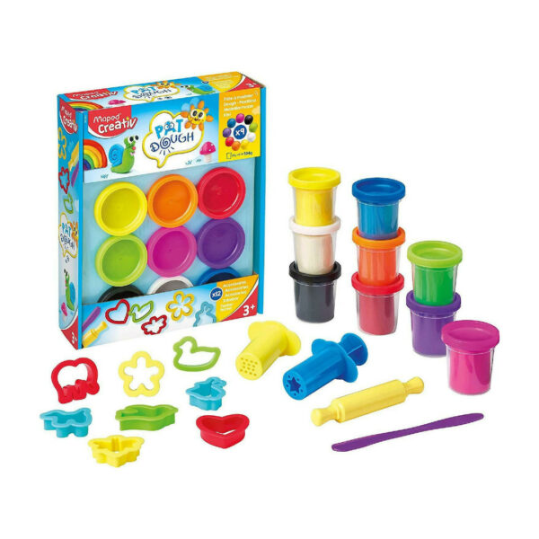 Maped Creative Σετ πλαστοζυμαράκια 9 χρώματα και 12 εργαλεία - Image 2