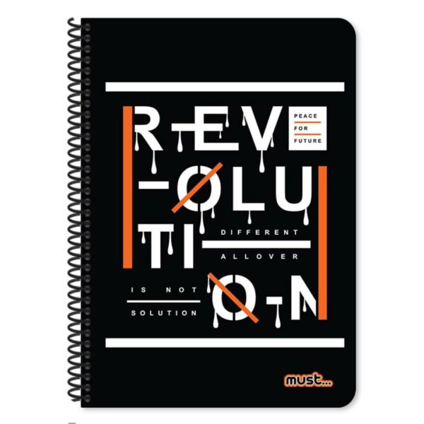 Τετράδιο 5Θ Σπιράλ Must Revolution A4 150φ (Διάφ.Σχεδ.) - Image 4