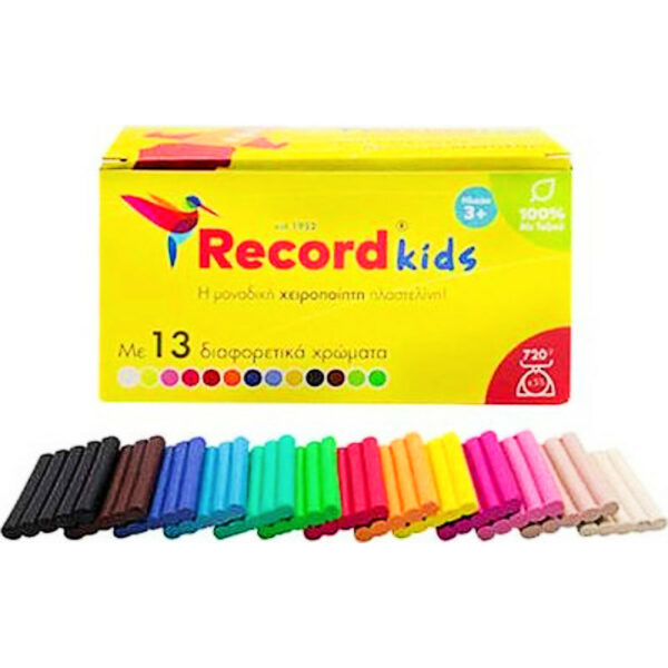 Πλαστελίνη Χειροποίητη Record 13τεμ. (720 gr. / κουτί)