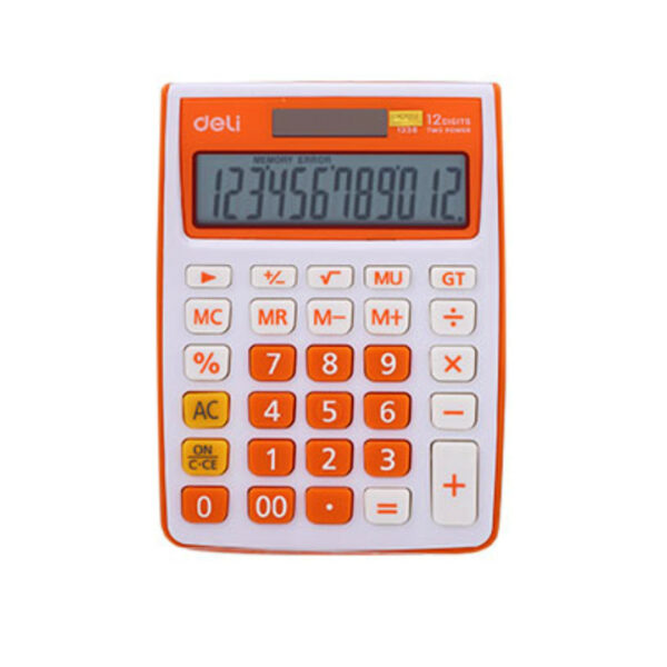 Deli Κομπιουτεράκι 12Ψ Μπατ/Ηλιακό % Ρίζα 14.5x10.4x2.7cm Touch Πορτοκαλί
