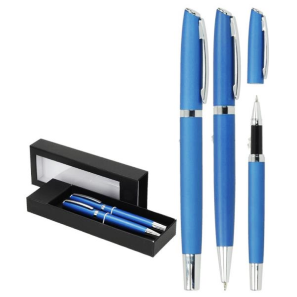 Wellingtton Σέτ Στυλό( Διαρκείας+Roller) Toledo Blue