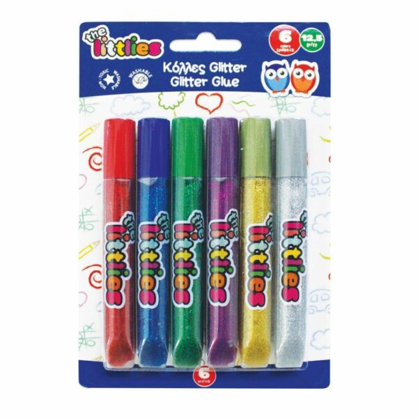 Κόλλα Glitter Τhe litllies 12gr σέτ 6 Χρωμ.