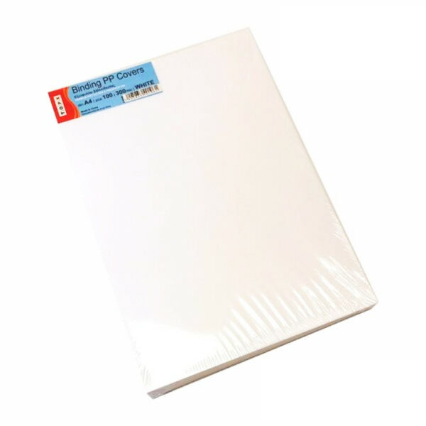 Οπισθόφυλλο Βιβλιοδεσίας PVC Λευκό Α4 300mic (100τμχ)