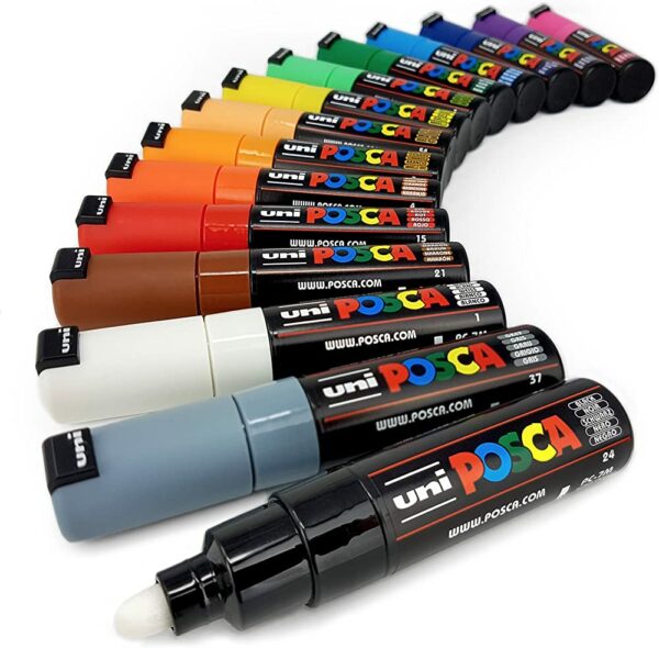 Posca Μαρκαδόρος PC-8ΚΤ Χονδρό Κοντό Μπλέ - Image 2