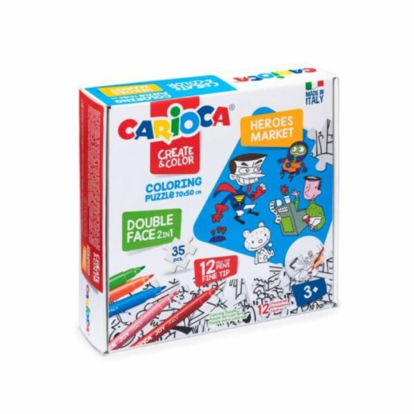 Carioca Σέτ Ζωγραφικής Puzzle 35τεμ. Heroes Market