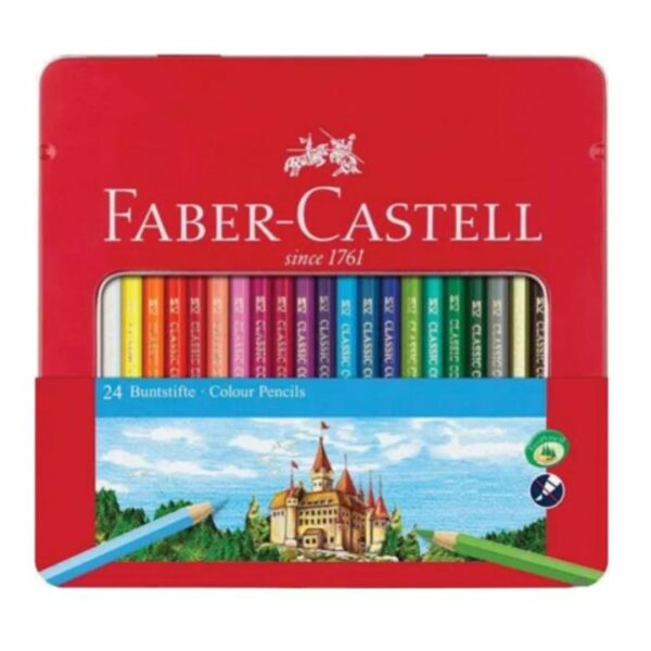 Faber Castell Ξυλομπογιές Κασετίνα Μεταλλική 24τμχ