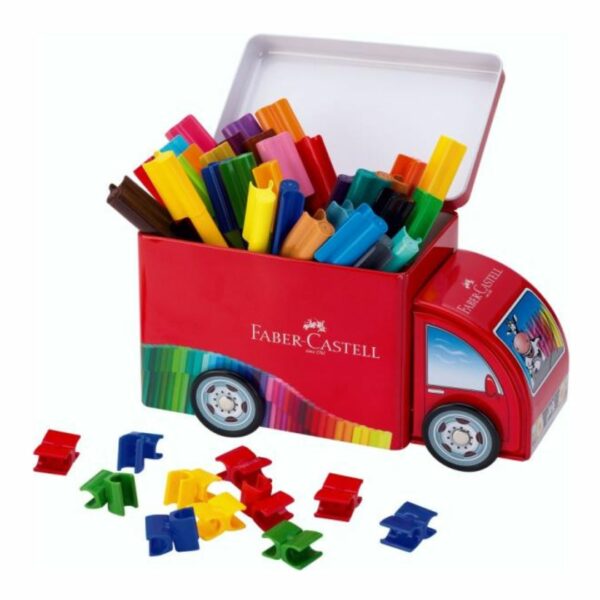 Faber Castell Σέτ Ζωγραφικής Μεταλ.Φορτηγό με Μαρκαδόρους 33τμχ