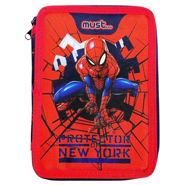 Σχολική Κασετίνα Διπλή Γεμάτη Must Spiderman Protector of New York (508120)