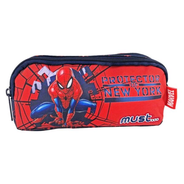 Σχολική Κασετίνα Βαρελάκι Spiderman Protector of New York Must με 2 θήκες (508153)