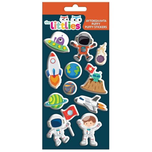 Αυτοκόλλητα Puffy Διάστημα The Littlies 10x22 εκ (646921)