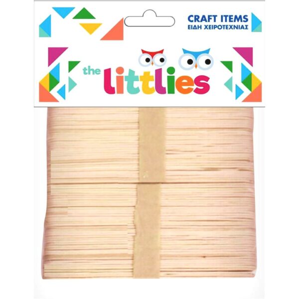 Ξυλάκια Φυσικά Χειροτεχνίας The littlies 150mmx20mm 80 Τμχ.