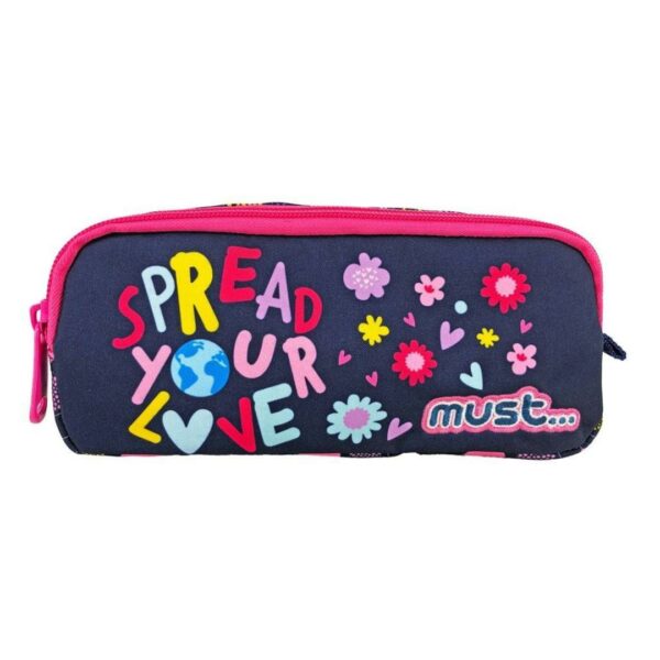 Κασετίνα Must Energy 21x6x9 Με 2 Φερμουάρ Spread Your Love (585551)