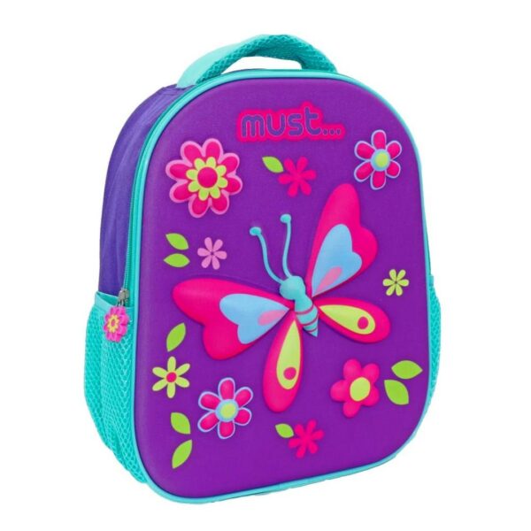 Τσάντα Πλάτης Νηπίου Must 26X10X32 1Θήκη 3D Eva Butterfly