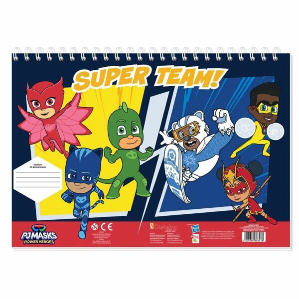 Μπλόκ ζωγραφικής Pj Masks 23X33 40Φ Αυτοκ+Στένσιλ (Διαφ. Σχέδια) 484307