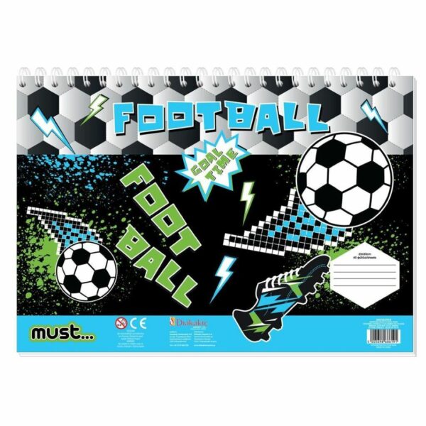 Μπλόκ ζωγραφικής  Must Press Start - Football 23X33 40Φ Αυτοκ+Στένσιλ (Διαφ. Σχέδια) 585958 - Image 2