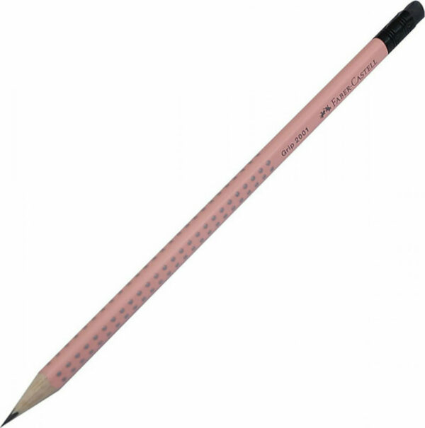 Faber-Castell Grip 2001 Μολύβι με Γόμα Ροζέ