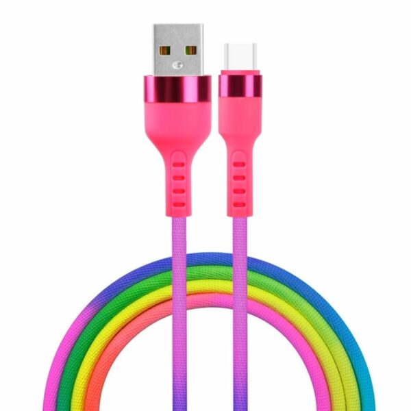 Καλώδιο Usb A/Usb C Rainbow