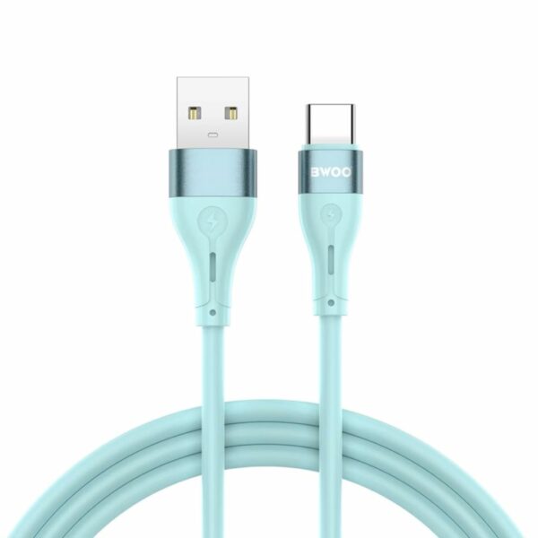 Καλώδιο Silicone UsbA/UsbC 3A X-280C Green