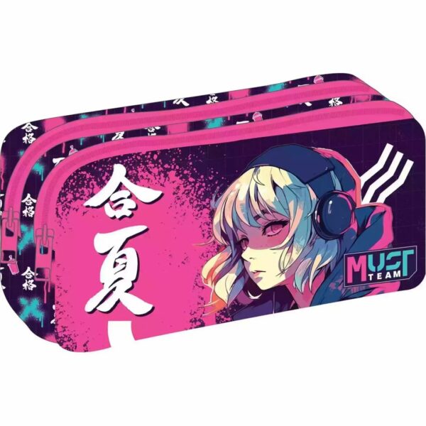 Σχολική Κασετίνα Βαρελάκι Must Team Anime 2 Θήκες