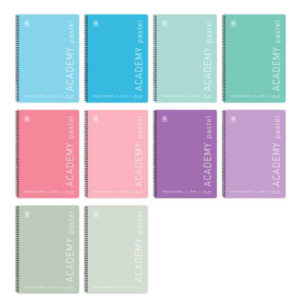 Typotrust Academy Pastel Σπιράλ Τετράδιο ριγέ B5 60φυλλα 2 Θεμάτων 4552-35